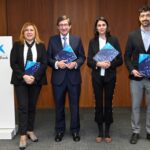 Mónica Moso, José Ignacio Goirigolzarri, Paula San Luis i Juan Gamboa, en la presentació de l'estudi. | Foto: CaixaBank.