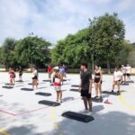 Alumnat del CFGS de Condicionament Físic de l'institut La Bastida de Santa Coloma de Gramenet, que l'any vinent passarà a ser centre d'FP integrada de serveis a la comunitat. | Foto: Institut La Bastida.