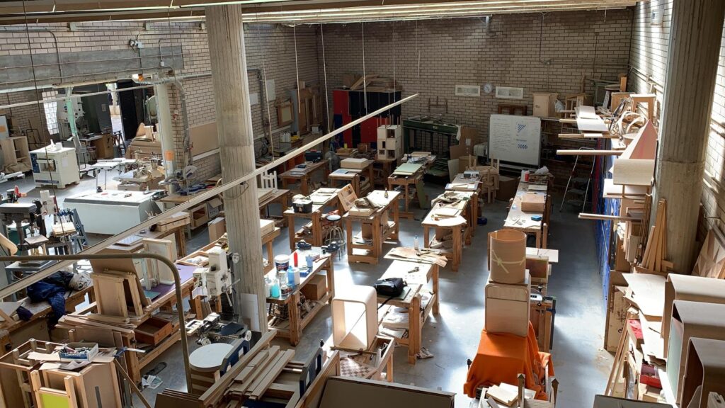 L'aula de fusteria de l'institut Josep Brugulat de Banyoles. | Foto: Gremi Fusta i Moble.